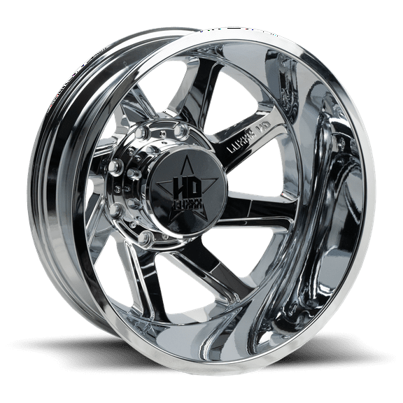 Luxxx HD14 Front Dually Wheel, 20"x8.25", 8x200mm,  115mm, 142mm Hub, Chrome Finish