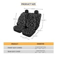 thumbnail image 5 of COEQINE Black Leopard Print Car Front Back Seat Covers Full Set 4 PCS, Universal Fit Most Cars SUV Vans Trucks, Auto Accessories Decor for Women Men, 5 of 5