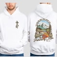 thumbnail image 2 of Christian Fishing Double-Sided Hoodie – Fisher of Men Matthew 4:19 Bible Verse Hoodie, Faith-Inspired Jesus Quote Pullover for Men & Women, Religious Outdoor Christian Apparel, 2 of 7
