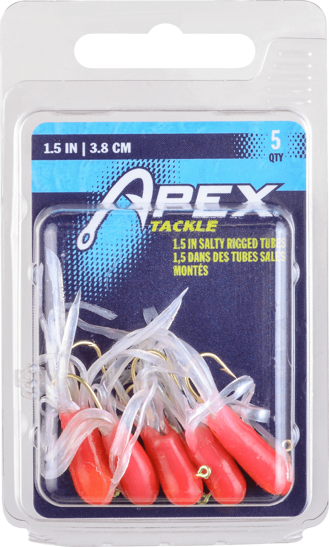 15 pack Apex Tackle 1.5" Neon Orange and Chartreuse Soft Plastic Fishing Tubes