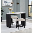 thumbnail image 2 of Best Master Furniture Caden 3-Piece Rectangle Beige Marble Look Top Bar Set, 2 of 10