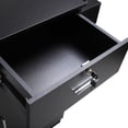 thumbnail image 5 of Clearance! 3-Layer Beauty Salon Storage Cabinet w/ Hair Dryer Holder, Lockable Styling Station, Black, 5 of 9