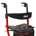 Drive Medical Nitro Euro Style Rollator Rolling Walker, Red
