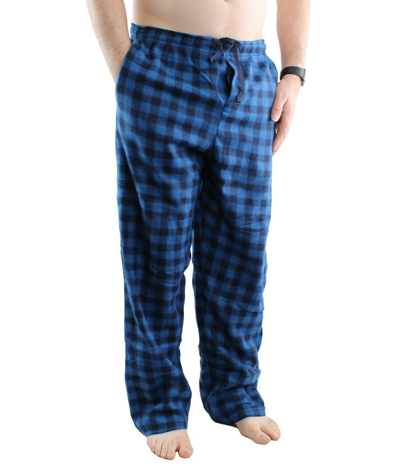 Comfy Lifestyle Comfy Lifestyle Men's Plaid Fleece Soft Warm Pajama Pants Lounge Bottoms