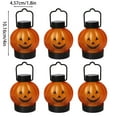 thumbnail image 3 of 6-Pack Halloween Pumpkin LED Lantern Lights – Mini Jack O’ Lantern Decor with Flickering Yellow Light, Battery-Operated for Indoor & Outdoor Halloween Party, Home, Yard, and Fall Decor, 3 of 9