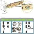 thumbnail image 2 of Langgg Lock Latch Three-pole Ball Tongue Extend And Door Locking System Zinc Alloy Bathroom Lock Cylinder black, 2 of 6