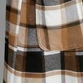 thumbnail image 7 of Women's Plaid Coat Long Sleeve Button Down Lapel Collar Mid Length Outerwear with Pockets Brown M, 7 of 7