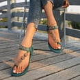thumbnail image 5 of BRGZLK Women 's Summer Sandals Casual Outerwear Comfortable Bohemia Beach Flat Sandals Open Toe Ankle Crystal Gladiator Shoes, 5 of 7