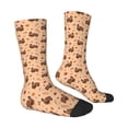 thumbnail image 3 of Uemuo Turkey And Autumn Leaves Pattern Women's Crew Socks, Soft Durable Breathable Moisture-Wicking with Odor Control Cotton socks, 3 of 9