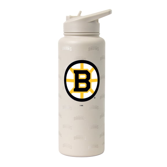 Logo Brands Boston Bruins 34oz. Sand Ghost Quencher Bottle