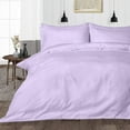 thumbnail image 2 of Duvet Cover 100% Egyptian Cotton 5 Piece Set - Zipper Comforter/Quilt Cover 600 Thread Count - Soft & Luxuriously Hotel Quality & Long Staple Bedding - Lavender Stripe, Full Size., 2 of 4
