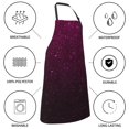 thumbnail image 5 of Kdxio Dark Purple Glitter Apron with Pockets Adjustable Kitchen Aprons for Men Women Waterproof Aprons for Cooking,Drawing,Crafting, Baking Household Cleaning, 5 of 5