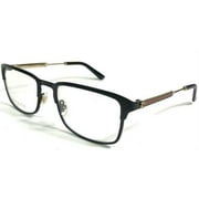 NEW Gucci GG0135O 014 Black & Gold Eyeglasses 55mm with Gucci Case