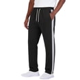thumbnail image 2 of vdgthytj Mens Athletic Pants Drawstring Elastic Waist Side Striped Texture Running Outdoor Sport Tapered Trousers with Pockets(Small,Black), 2 of 7