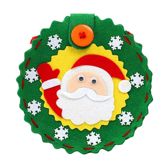 Lksixu Toddler Toys Educational Baby Toys DIY Sewing Felts Handbag Kit Christmas Candy Gift Bags Kids Sewing Toys Learning Toys for Kids