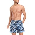 thumbnail image 3 of FORMRS Mens Swim Trunks Mesh Liner Quick Dry Casual Beach Board Shorts with Pockets, Sizes S-2XL, Blue Floral Leopard Pattern, 3 of 9