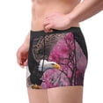 thumbnail image 2 of Gukieu Flower Bald Eagle Print Men's Boxer Briefs, High Elastic Moisture Wicking Boxer Briefs Underwear-X-Large, 2 of 5