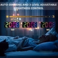 thumbnail image 6 of Digital Alarm Clock,LED Colorful Clocks,with Mirror Surface Display,Adjustable Brightness,Modern Desk Clock for Bedroom Home Office Decor, 6 of 9