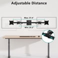 thumbnail image 3 of Soporte de pared para dos monitores WALI 012ARM-38 para 17-38" negro, 3 of 7