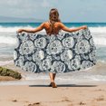 thumbnail image 1 of Sugar skull black white pattern Beach Towel, 1 of 4