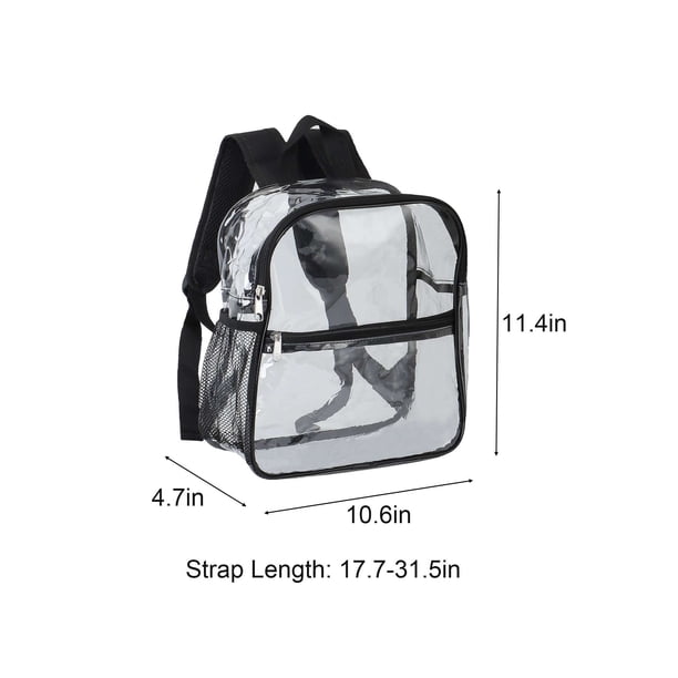Clear PVC Mini Backpack Purse, Stadium Approved Transparent Shoulder Bag Amazon.com: Weewooday Clear Mini Backpack Stadium  main image 2