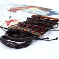 thumbnail image 5 of Ankle Bracelets For Women Bracelet Leather Bracelet Braided Jewelry Multi-Layer Hand-Woven Vintage Bracelets Black, 5 of 5