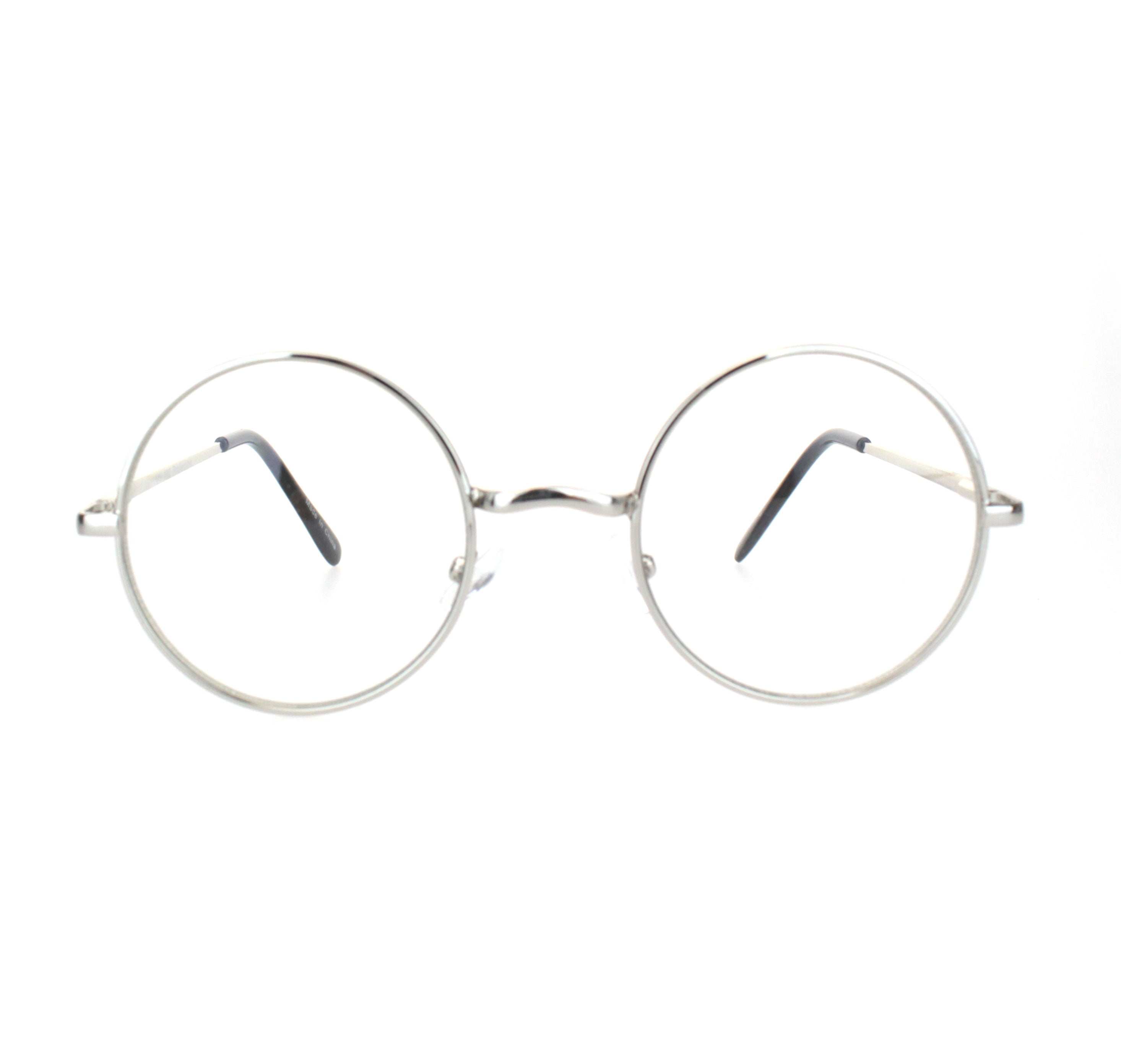 Hippie Groove Round Circle Rimless Clear Lens Eye Glasses 