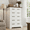 White(Brown Top), variant on Homall Wooden 5 Drawer Dresser for Bedroom, Modern Chest of Drawers, Storage Cabinet Organizer with Metal Handles for Bedroom, Living Room and Closet, White and Black Top