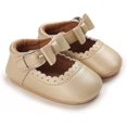 thumbnail image 3 of Baby Girl Shoes Non Slip Soft Sole PU Leather Infant Toddler Mary Jane Flats First Walker Crib Dress Oxford Shoes 3-18 Months, 3 of 7
