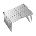 thumbnail image 2 of Gecau Stainless Steel Telescopic Rack Folding Kitchen Dish Rack Multi Purpose Pot Lid Organizer Telescopic Folding Steam Rack Silver Creative, 2 of 5