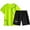 Green, variant on Boys' Active Shorts Set Casual Quick Drying Clothes Shirt Short Sets Kids Boys Outfits Size 5-6 Years Youth Sets