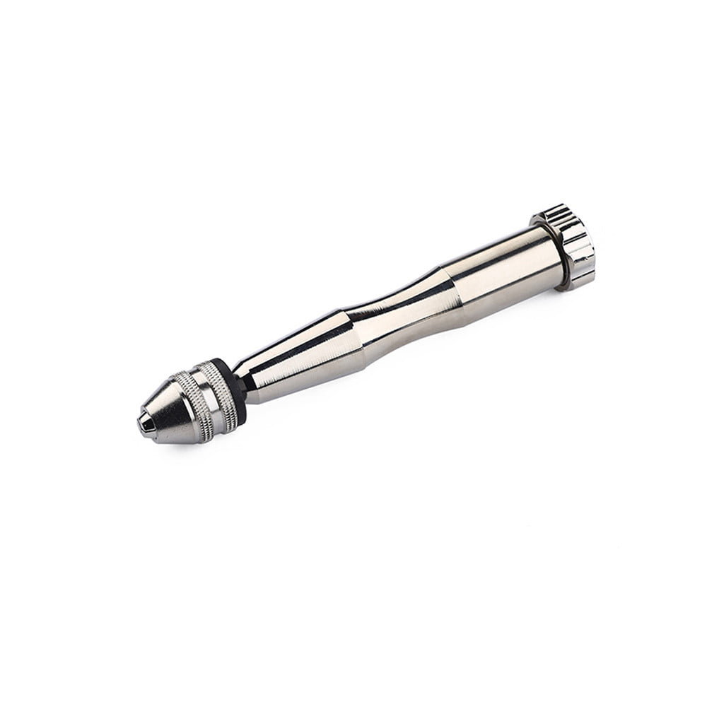 10-Twist Drills-Rotary Tools Mini Micro Aluminum Hand Drill With Keyless Chuck