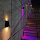 thumbnail image 5 of Luces solares de pared para exteriores LED impermeables solares hacia arriba y hacia abajo luces solares para escaleras 7 colores cambiantes luces de patio al aire libre para patio trasero jardín garaje camino 2 unidades Zhivalor CWY-0216, 5 of 5