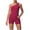 Red, variant on 2 Piece Outfits Summer,Womens Workout Sets Summer One Shoulder Athletic Tops Matching Shorts 2 Piece Gym Yoga Active Outfits 2026