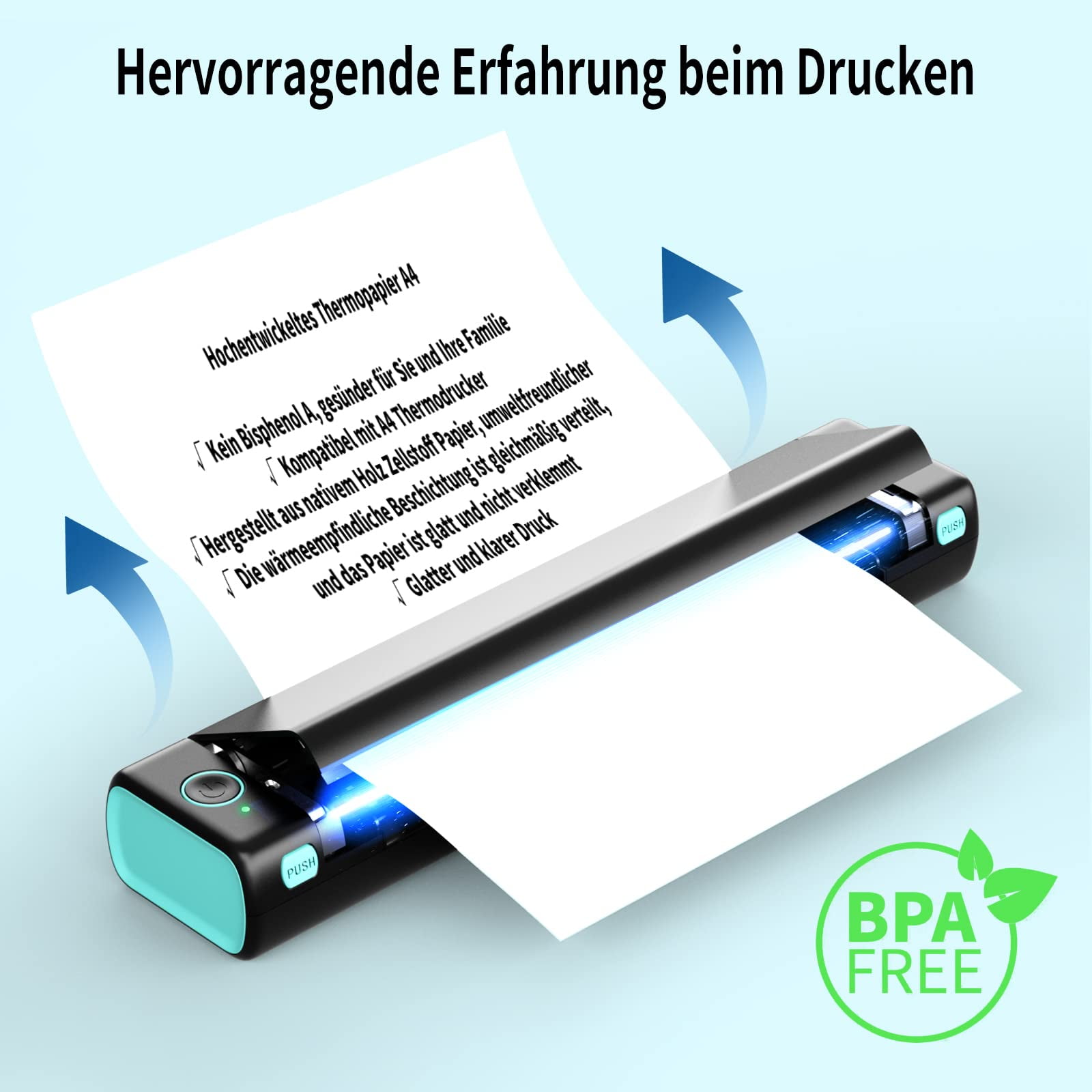 Thermal Paper A4 For Portable Printer M08F-A4, Compatible With Brother Pj762/Pj763Mfi, Phomemo M08F, Hprt Mt800/Mt800Q, Quick Drying Thermal Paper M08F Printer Paper, 210X297Mm, 200 Sheets
