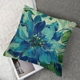 thumbnail image 7 of Fenyluxe Set of 2 Navy Blue Green Teal Pillow Covers Modern Geometry Dahlia Floral Print Decorative Throw Pillow Covers Outdoor Farmhouse Cushion Case for Home Couch Sofa Bed Decoration White, 7 of 7