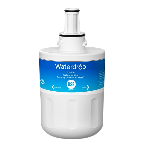 Waterdrop F11 Refrigerator Water Filter Replacement for Samsung® DA29-00003G, DA29-00003B, DA29-00003A, Aqua-Pure Plus, HAFCU1, RFG237AARS, FMS-1, RS22HDHPNSR, RSG257AARS, WSS-1