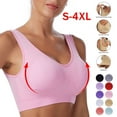 thumbnail image 2 of VISALY padded sports bras for women Sports Bra Without Removable Pads, Women's Seamless Medium Solid Sports Bra With, Womens Tops with Built In Bra Womens Longline Sports Bra, Watermelon Red,M, 2 of 10