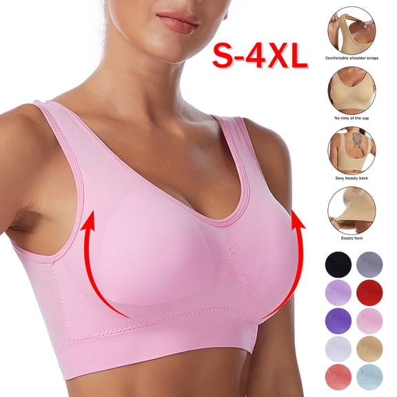 Sports Bras for Women, JIANLAI Seamless Comfortable Yoga Bra with Removable Pads Beige