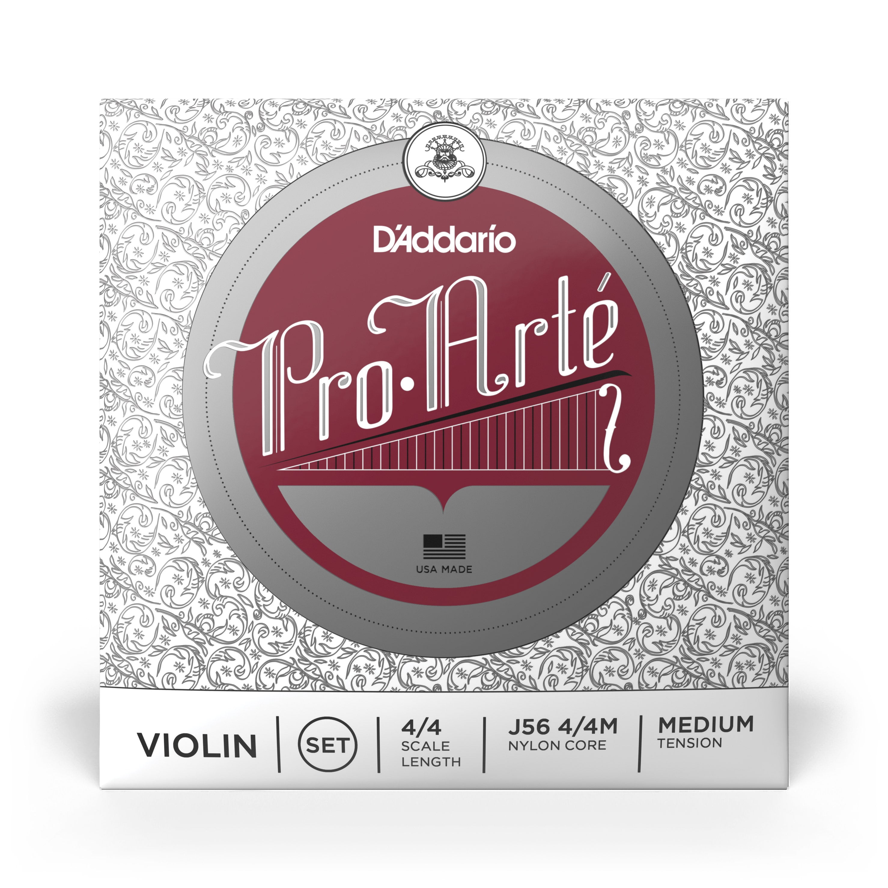 D'Addario Pro-Arte Violin String Set, 4/4 Scale, Medium Tension