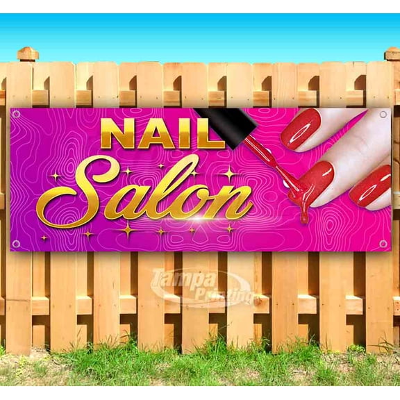 Nail Salon 13 oz Vinyl Banner With Metal Grommets