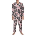 thumbnail image 3 of Balery Black Snake Pattern Pajama Sets for Men Long Sleeve 2 Piece Sleepwear Loungewear Sets Soft PJ's with Pockets Long Sleeve Comfy Pj Sets-Medium, 3 of 7