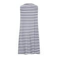 thumbnail image 5 of Annhoo Womens Summer Tank Dresses Striped Sleeveless Crew Neck A-Line Loose Casual Beach Mini Sundress with Pockets, 5 of 6