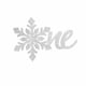 thumbnail image 3 of 20 piezas de copos de nieve brillantes para decoración de tartas de primer cumpleaños, decoración navideña Plata, 3 of 7
