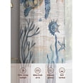 thumbnail image 6 of Sea Turtle Sheer Curtains 54 Inch Long 2 Panels, Marine Life Corals Shell Starfish Octopus Ocean Light Filtering Rod Pocket Curtains, Sheer Voile Drapes for Living Room Bedroom, 52"x54", 6 of 8
