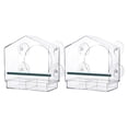 thumbnail image 1 of Bird Feeder, Acrylic Clear Window Bird Feeder, Tray Bird Garden Pet Feeder, 1 of 5