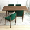 thumbnail image 3 of Beverly Modern Solid Wood Walnut Dining Table and 4 Chair Set, 3 of 6