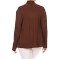 thumbnail image 5 of Women's Plus Size Casual Long Sleeve Draped Open Front Solid Cardigan XL-4XL, 5 of 6