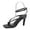 Black, variant on EQWLJWE Heels For Women Ankle Strap Summer Slide Leather Solid Heeled Sandals Wedding Party Shoes