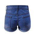 thumbnail image 4 of MPWEGNP Denim Shorts Women, Women Short Jeans Ripped Denim Female Pockets Wash Shorts High Waisted Rolled Hem, 4 of 5